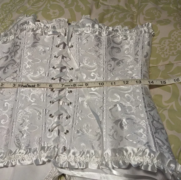 Adore Me White Ruffle Bustier - Picture 3 of 9